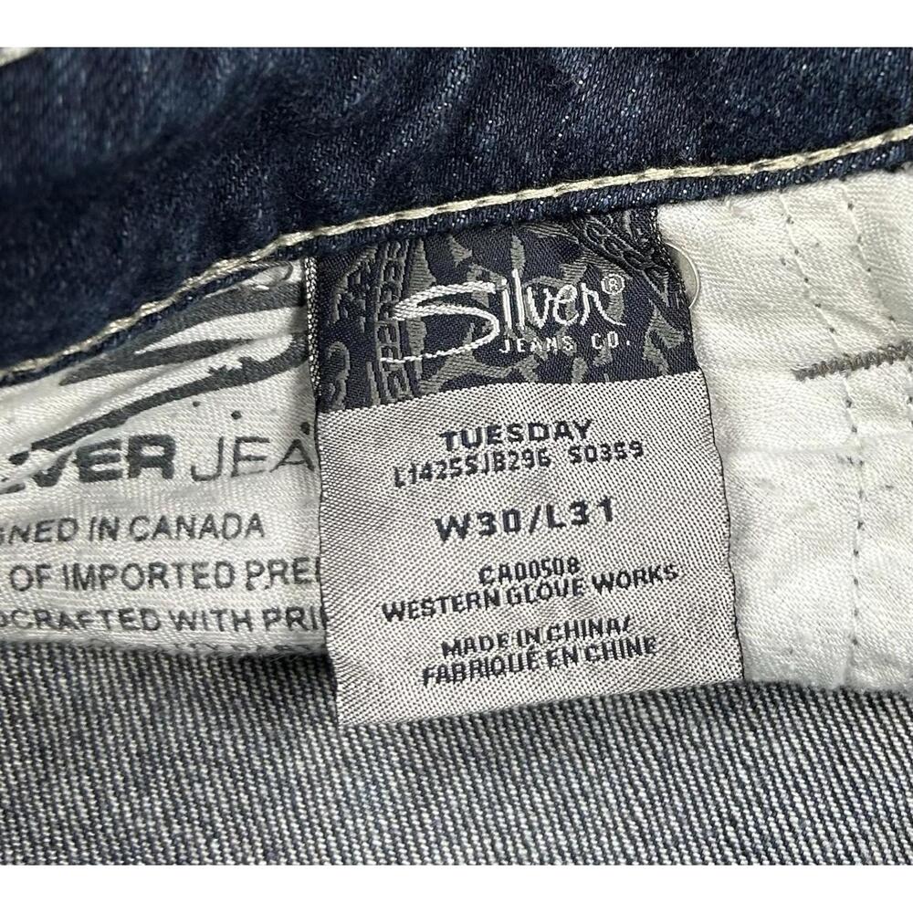 Silver Women’s Jeans Co. Tuesday Bootcut Jeans W30 L31 Embellished Pockets Photo - Picture 5 of 11